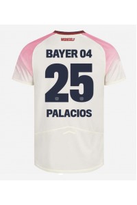 Bayer Leverkusen Exequiel Palacios #25 Jalkapallovaatteet Vieraspaita 2025-26 Lyhythihainen